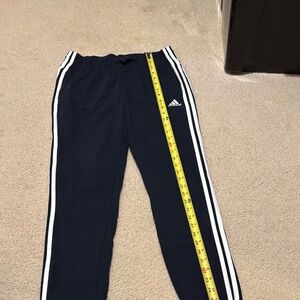 Adidas Kids Dark Blue Joggers with White Stripes